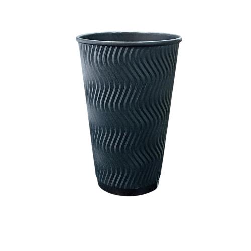 Стакан паперовий гофрований U 500 мл Double Black (20)