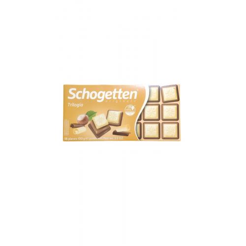 Шоколад Schogеtten молочний Trilogia з горіхом 100 г