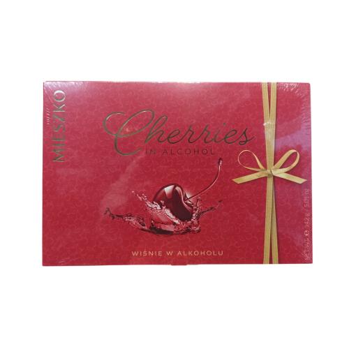 Цукерки Mieszko CHERRIES вишня в шоколаді з лікером 142 г 