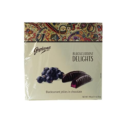 Цукерки желейні GOPLANA Delights Blackcurrant в шоколаді 190 г 