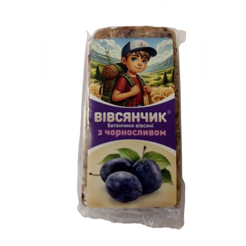 Батончик Вівсянчик з чорносливом без цукру 60 г