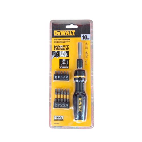 Викрутка - набір DeWALT FULL FIT Telescoping зі змінними бітами 10 біт (DWHT68001-0)