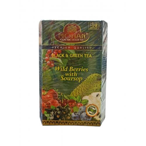 Чай Mohan чорно-зеленый ароматизированый Wild Berries whit Soursop 100 г 