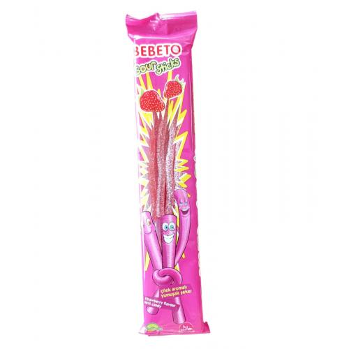 Цукерки желейні BEBETO Sticks Полуниця 22 грам