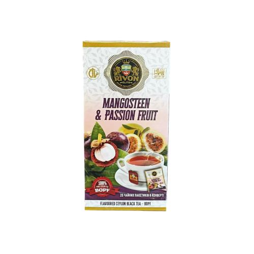 Чай Rivon Mangosteen  Passion Fruit чорний в конверті 25 п