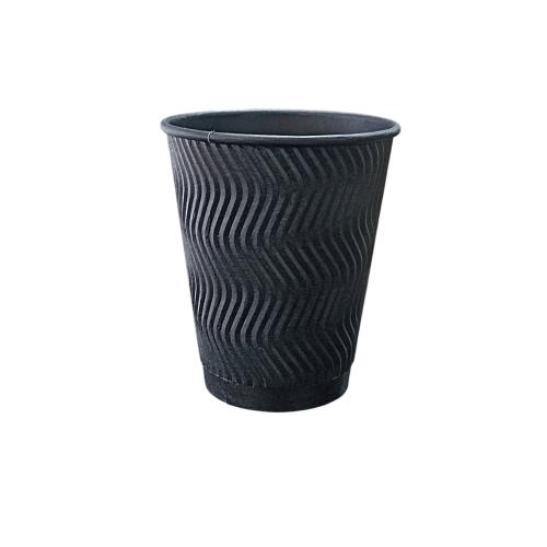 Стакан паперовий гофрований U 400 мл Double Black (25)