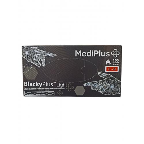 Рукавички нітрилові оглядові BlackyPlus Light розмір L-9 чорні 100 шт