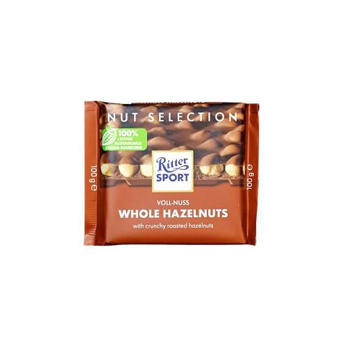 Шоколад Ritter Sport молочний з цілим лісовим горіхом 100 г 