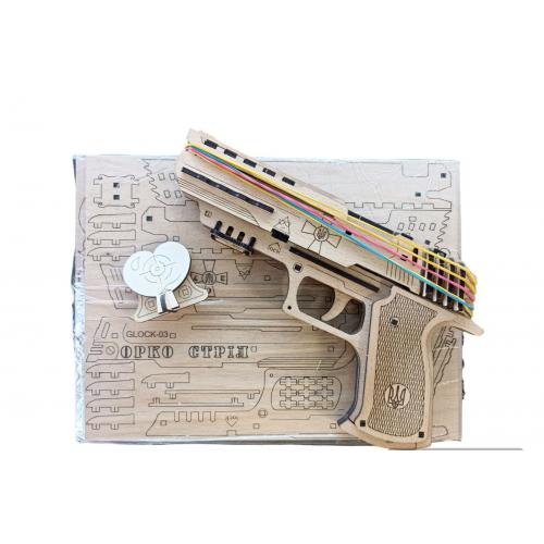 Дерев`яний конструктор пістолет Glock