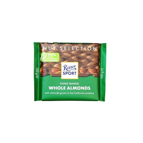 Шоколад Ritter Sport молочний з цілим мигдалем 100 г 