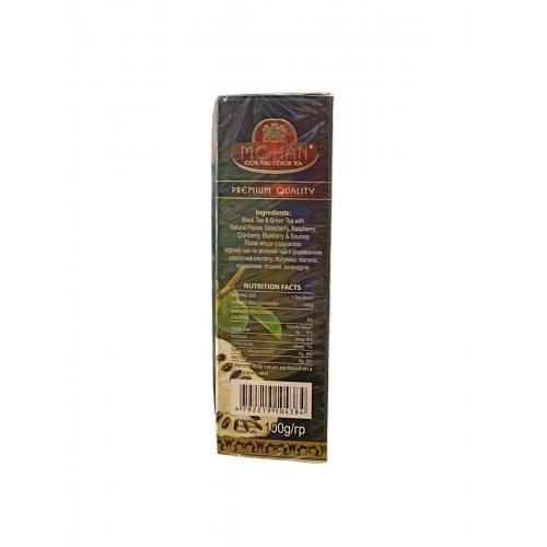 Чай Mohan чорно-зеленый ароматизированый Wild Berries whit Soursop 100 г 