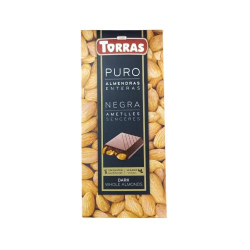 Шоколад Torras Чорний з мигдалем 150 г 