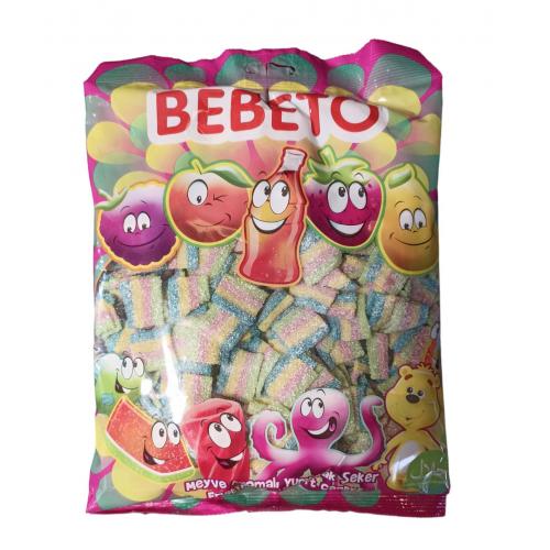Жувальні цукерки BEBETO Туті Фруті в кислій посипкі 1 кг 