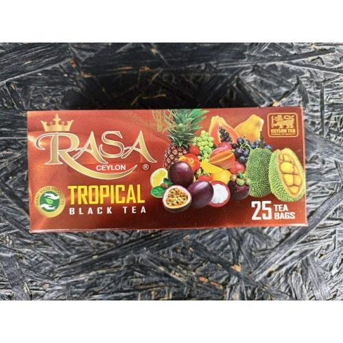 Чай Rasa чорний Тропічні фрукти 25 пак