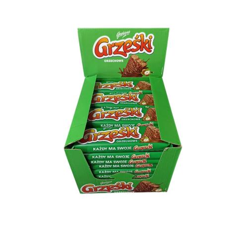 Вафли Grzeski  молочный шок. орех 36 г